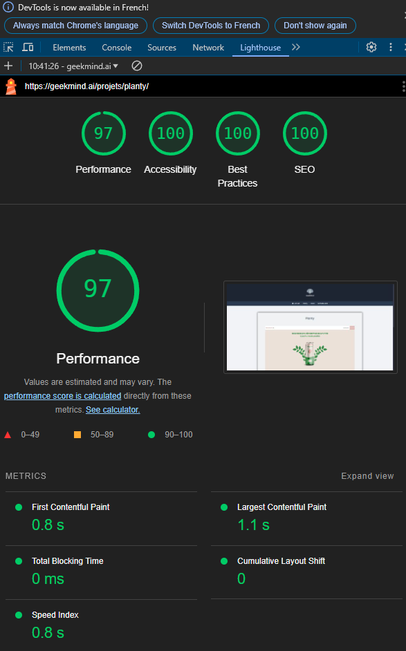 Optimisation Site GeekMind
